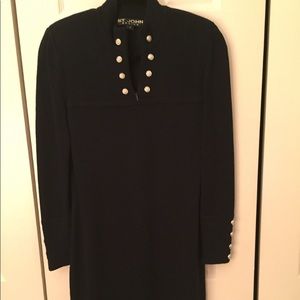 St. John black knit dress size 2